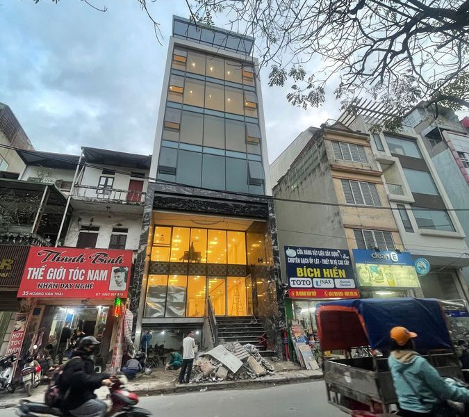 Bán tòa văn phòng Hoàng Văn Thái, Thanh Xuân 200m2, 10 tầng xây mới, mặt tiền 7,2m-01