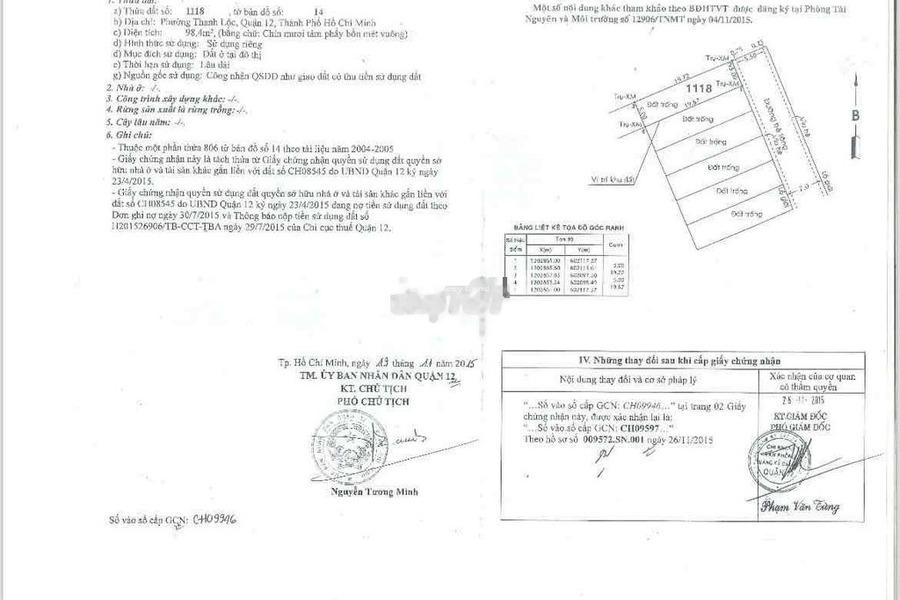 Bán đất 7.5 tỷ Hà Huy Giáp, Quận 12 có diện tích khoảng 200m2-01