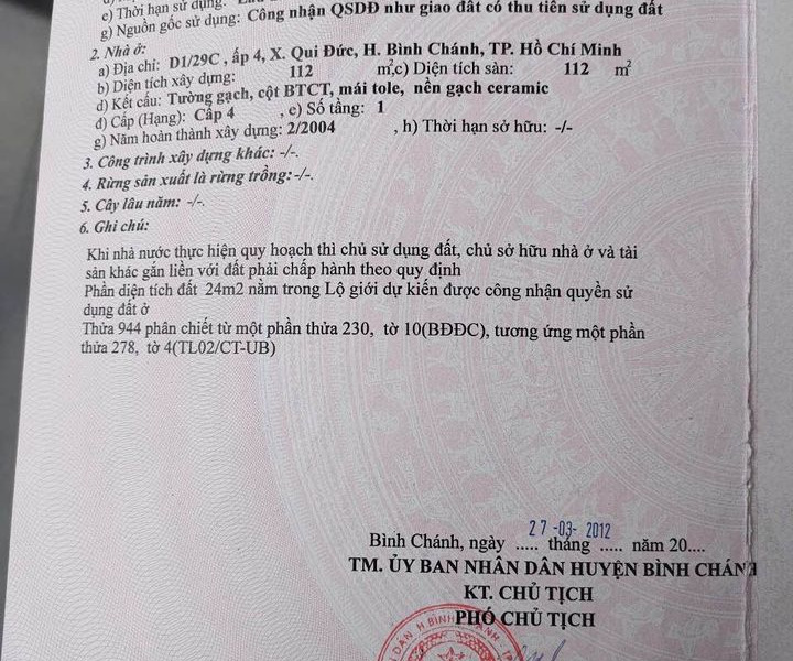 Mua bán nhà riêng huyện Bình Chánh thành phố Hồ Chí Minh, giá 5 tỷ-01
