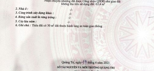 Vị trí thuận lợi ngay Gio Linh, Quảng Trị bán đất, giá cực êm 220 triệu, hướng Tây diện tích 123m2-03