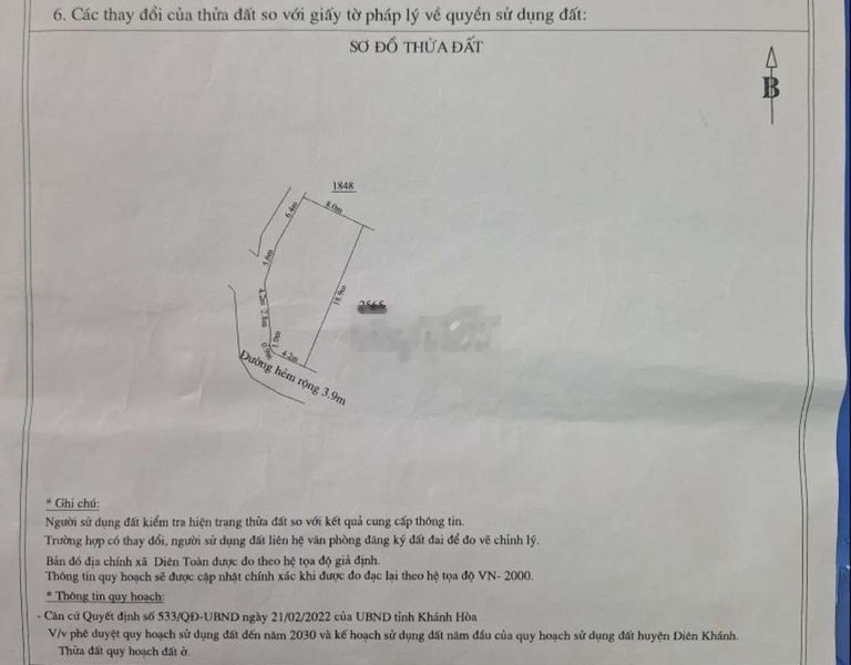 Lô góc 2 mặt tiền, đường QH 30m không phạm lộ giới của đất -01