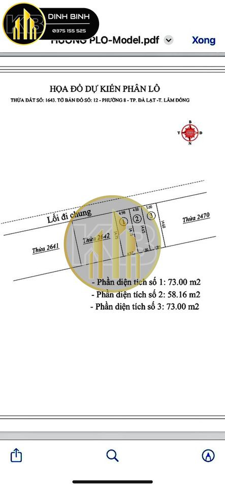 Bán đất thành phố Đà Lạt tỉnh Lâm Đồng giá 2.65 tỷ-1