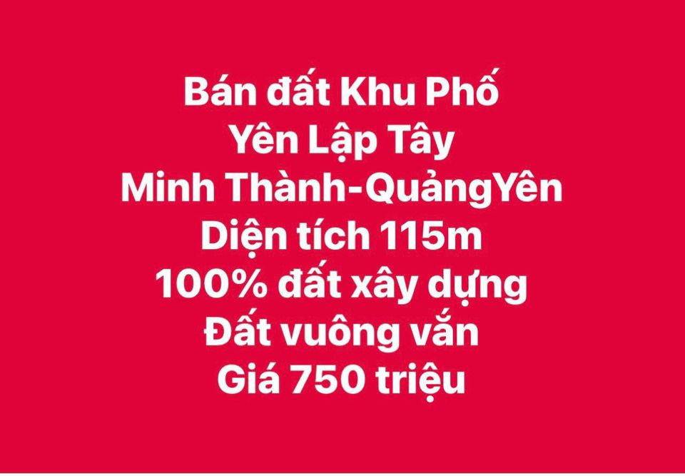 Cần bán đất thị xã quảng yên tỉnh quảng ninh giá 750.0 triệu-0