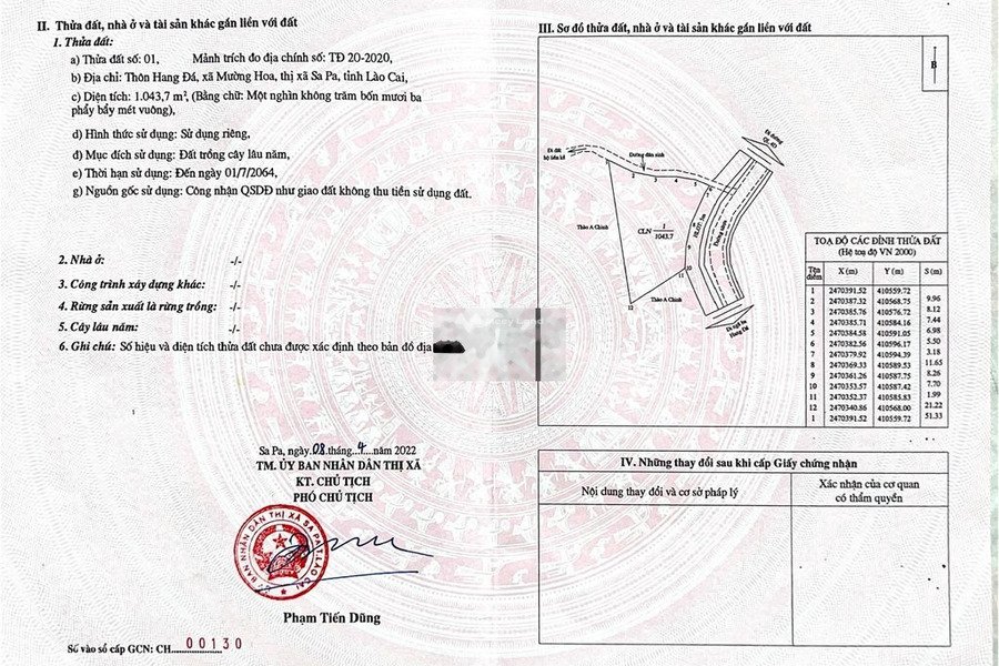 Mường Hoa, Lào Cai 2.19 tỷ bán đất diện tích tầm trung 1043m2-01