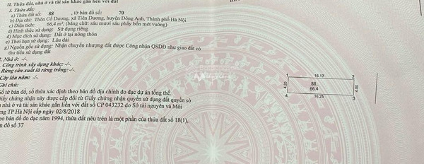 Cần xoay sở tiền bán đất Tiên Dương, Đông Anh có diện tích thực là 66m2-02