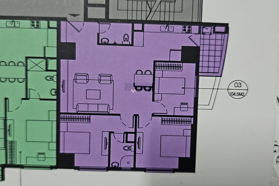 Hướng Tây - Bắc, bán căn hộ vị trí đặt ở tại Tương Mai, Hoàng Mai, trong căn hộ bao gồm có 3 PN, 2 WC giá siêu rẻ-01