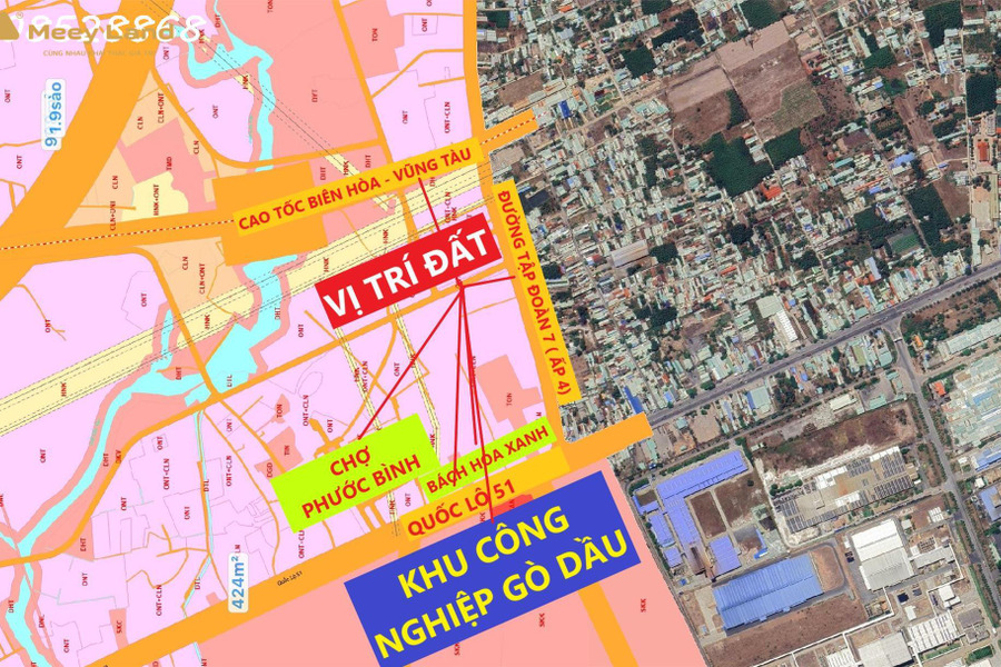 Bán lô đất Phước Bình gần khu công nghiệp Gò Dầu, 100m2 thổ cư-01