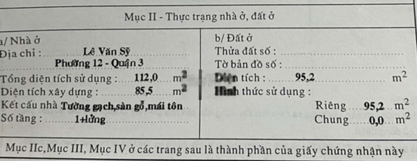 Nhỉn 150Tr/m2 Đất, hẻm nhựa Xe Tải 6m, 453/ Lê Văn Sỹ, 6 x 16m, 95m2 -02