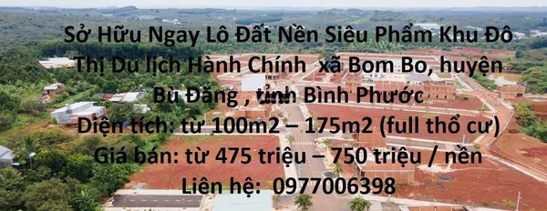 Cực sốc bán mảnh đất, 100m2 giá khuyến mãi 475 triệu vị trí mặt tiền ở Bom Bo, Bình Phước giá tốt nhất-02