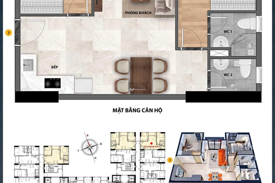 Diện tích 44m2, bán chung cư ngay Lê Trọng Tấn, An Bình, trong căn hộ 1 phòng ngủ, 1 WC lh thương lượng thêm-01