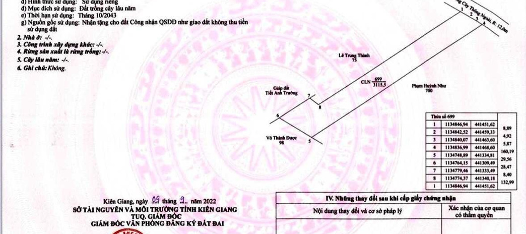 Diện tích rộng là 3115m2 bán đất giá bán cực rẻ từ 21.5 tỷ