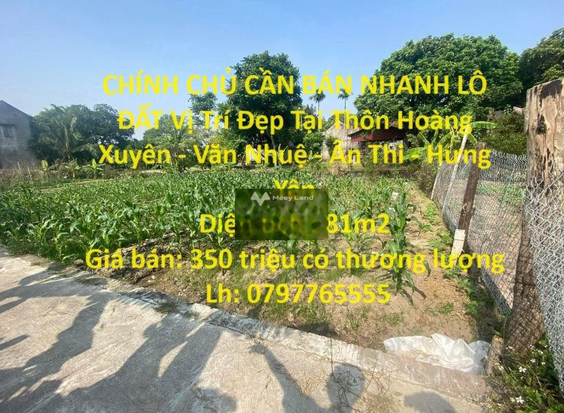 Cần bán đất vị trí đặt nằm tại Văn Nhuệ, Ân Thi. Diện tích 81m2-01
