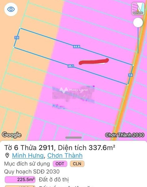 Cực hot bán mảnh đất, 337m2 giá bán hữu nghị 785 triệu vị trí ở Minh Hưng, Bình Phước, hướng Đông Nam giao thông đông đúc-01