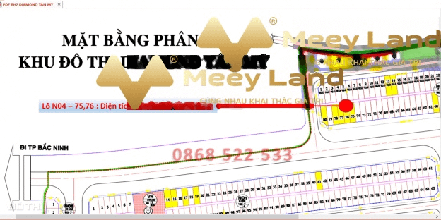 Bán gấp 2 lô đất mặt đường Quốc lộ 1, mặt chợ Mía, Bắc Giang