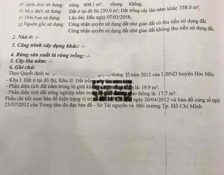 Xuân Thới Sơn, Hồ Chí Minh bán đất giá giao lưu từ 9.3 tỷ diện tích 608m2-01