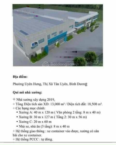 Hiện nay tôi đang bán kho bãi có diện tích tiêu chuẩn 18500m2 vị trí đặt ở Uyên Hưng, Bình Dương giá bán cực mềm chỉ 105 tỷ khu vực tiềm năng-01