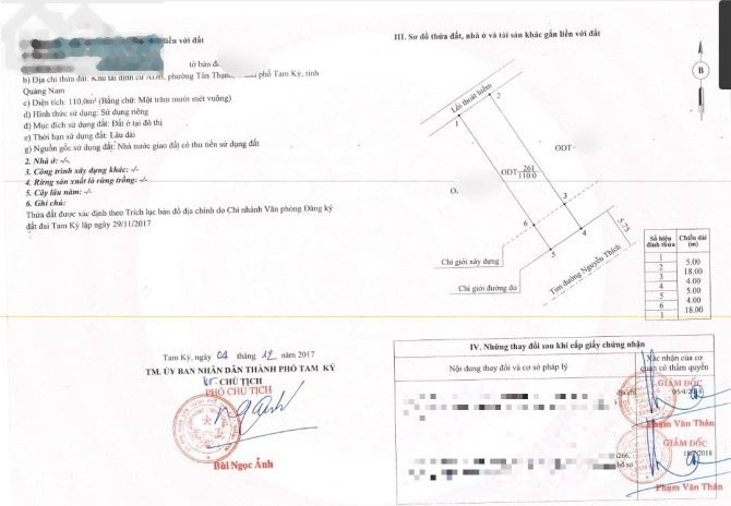 Tân Thạnh, Tam Kỳ bán đất giá bán chốt nhanh từ 2 tỷ, hướng Đông Nam có diện tích tổng 110m2