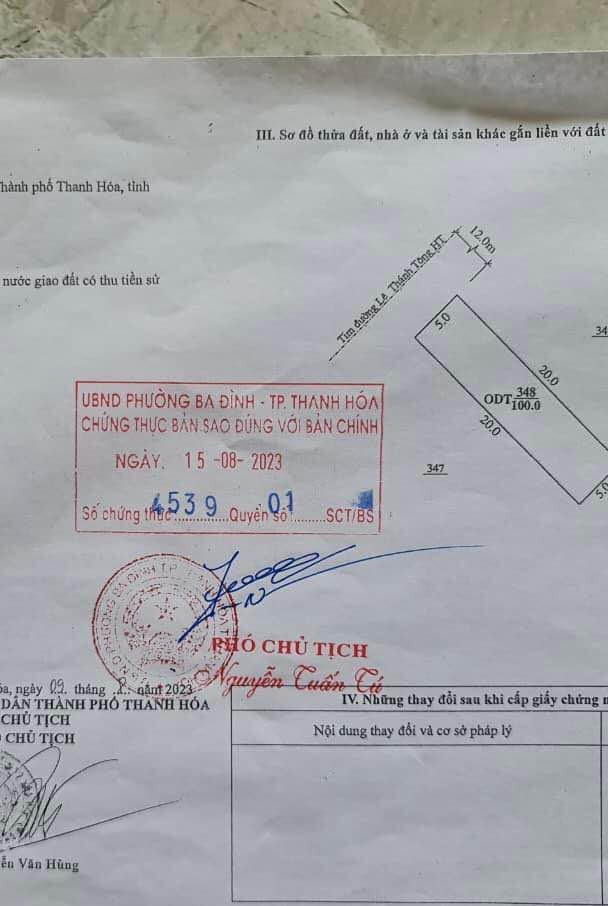 Bán đất thành phố Sầm Sơn tỉnh Thanh Hóa giá 3.65 tỷ-0