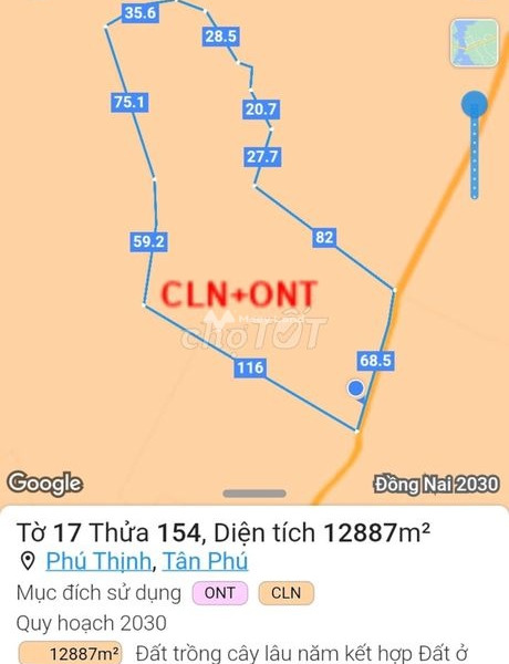 Bán đất 4.55 tỷ Tân Phú, Đồng Nai có một diện tích là 12887m2-01