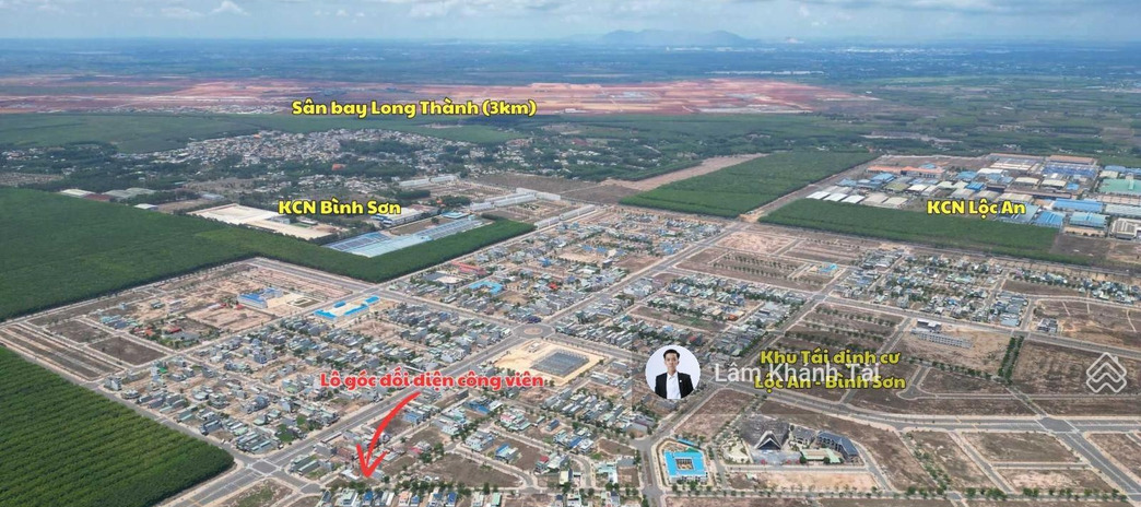 Bán cắt lỗ lô góc 2 mặt tiền lớn nhất khu tái định cư sân bay Long Thành 572.5m2 đối diện công viên 