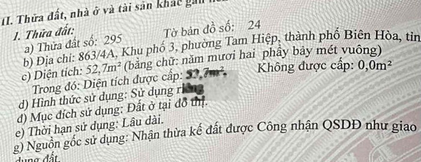 Nhà có 2 PN bán nhà bán ngay với giá rẻ từ 3 tỷ có diện tích gồm 52.7m2 vị trí thuận lợi tọa lạc ở Tam Hiệp, Biên Hòa-02