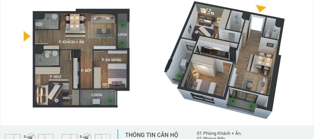 Bán căn hộ có diện tích chung là 57m2 vị trí thuận lợi ở Hoàng Mai, Hà Nội