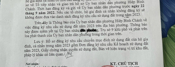 Bán nhà có diện tích chính 104m2 mặt tiền tọa lạc ngay ở Hiệp Bình Chánh, Hồ Chí Minh hướng Đông tin chính chủ-03