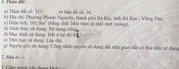 Bán đất có diện tích chuẩn 101m2 vị trí đẹp tại Phước Nguyên, Bà Rịa - Vũng Tàu thuận tiện đi lại-02