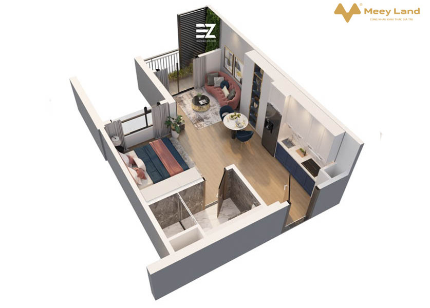 Căn hộ Studio 45m2 The Zurich, Vinhomes Ocean Park giá 1.92 tỷ-01