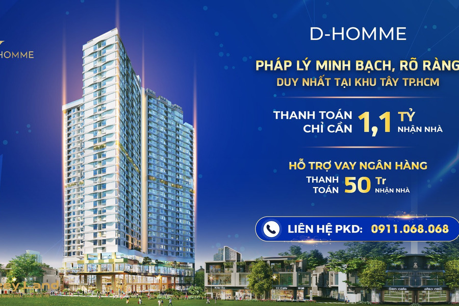 Cần bán căn hộ tại dự án D - Homme Quận 6, pháp lý rõ ràng duy nhất khu Tây Sài Gòn-01