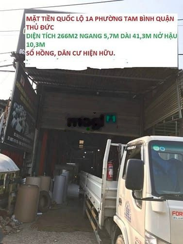 Bán nhà mt kinh doanh quốc lộ 1a, Tam Bình,THỦ ĐỨC,GIÁ 12,8 TỶ/266m2 -01