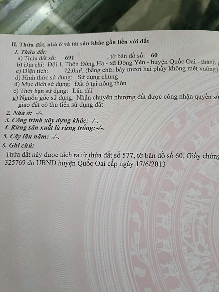 Bán đất huyện Quốc Oai thành phố Hà Nội giá 1.35 tỷ-4