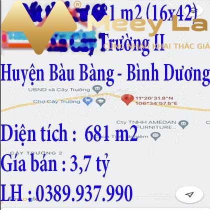 Cần tiền đầu tư bán đất Đường Bến Ván, Huyện Bàu Bàng giá bán mua ngay chỉ 3.7 tỷ có dt thực 681m2-01