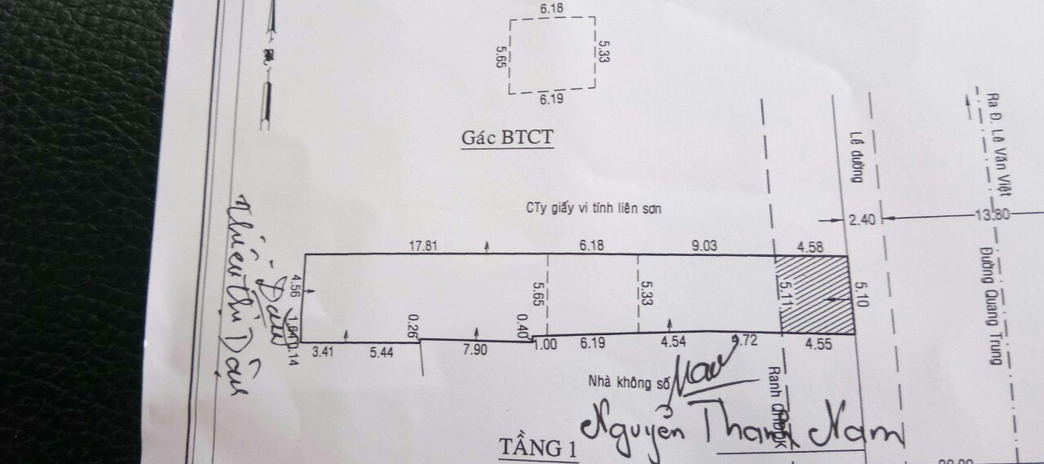 Lô đất mặt tiền đường Quang Trung, 200m2, giá tốt