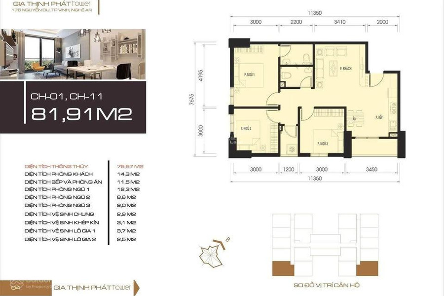 Trong căn hộ nhìn chung có Đầy đủ, bán căn hộ diện tích cụ thể 82m2 vị trí đẹp nằm tại Bến Thủy, Nghệ An bán ngay với giá cực êm chỉ 1.6 tỷ-01