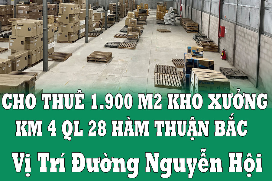 Chính chủ cho thuê 1.900 m2 kho xưởng km 4, Quốc lộ 28 Hàm Thuận Bắc-01