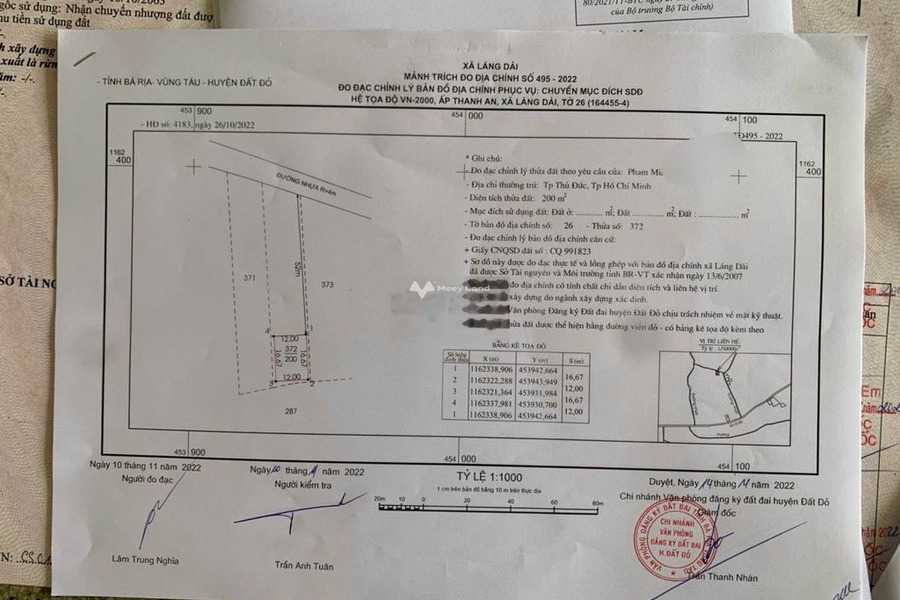 Bán đất tại Quốc Lộ 55, Láng Dài. Diện tích 1000m2-01