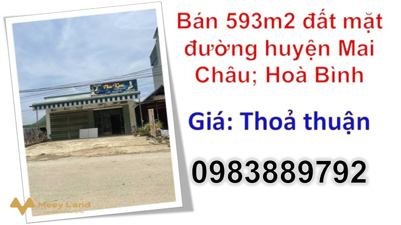 Bán 593m2 đất mặt đường huyện Mai Châu, Hoà Bình