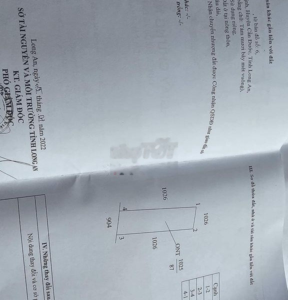 437m2 đất ở Long Đinh , cần đước -01