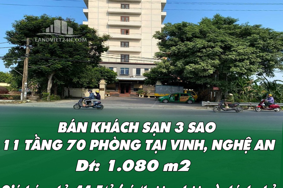 Chính chủ bán khách sạn 3 sao, 11 tầng, 70 phòng tại Vinh, Nghệ An-01