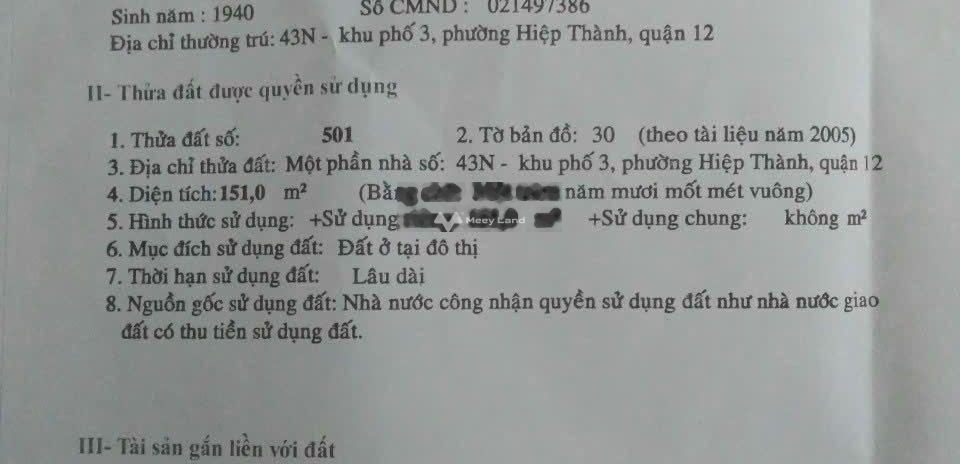 Nằm tại Hiệp Thành 5, Quận 12, bán nhà, bán ngay với giá cực tốt chỉ 13.5 tỷ có diện tích 151m2 còn chần chờ gì nữa. hãy nhấc máy gọi ngay