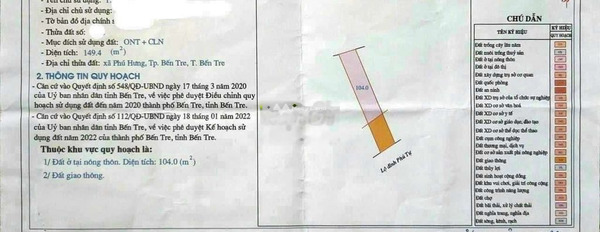 Phú Hưng, Bến Tre bán đất giá bán chính chủ chỉ 1.18 tỷ, hướng Bắc diện tích chuẩn 149m2-02