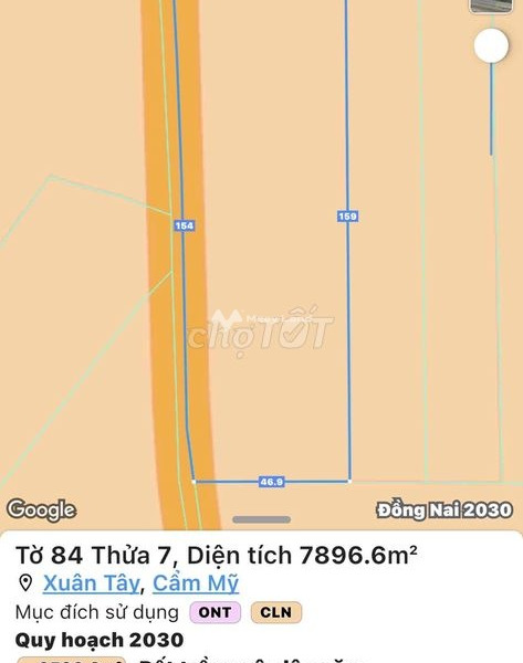 Giá bán đề cử 13.5 tỷ bán đất diện tích thực như trên hình 7896m2 vị trí đặt tọa lạc tại Cẩm Mỹ, Đồng Nai, hướng Đông Nam-01