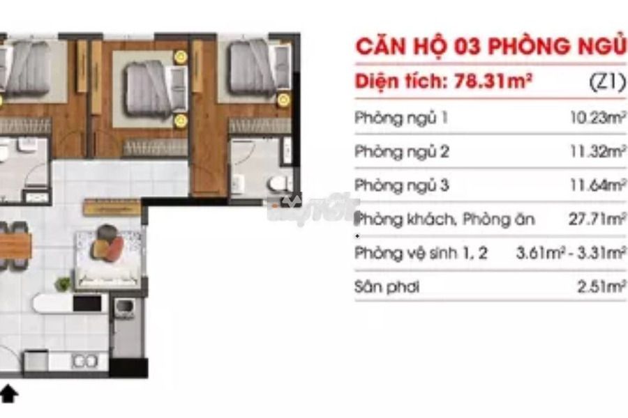 Đầy đủ nội thất Hoàn thiện cơ bản, bán căn hộ có một diện tích là 78m2 ngay trên Vĩnh Phú, Thuận An bán ngay với giá đàm phán chỉ 2.2 tỷ-01