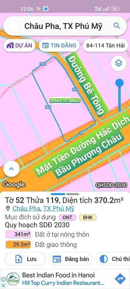 Bán đất thị xã Phú Mỹ tỉnh Bà Rịa - Vũng Tàu giá 3.0 tỷ-0