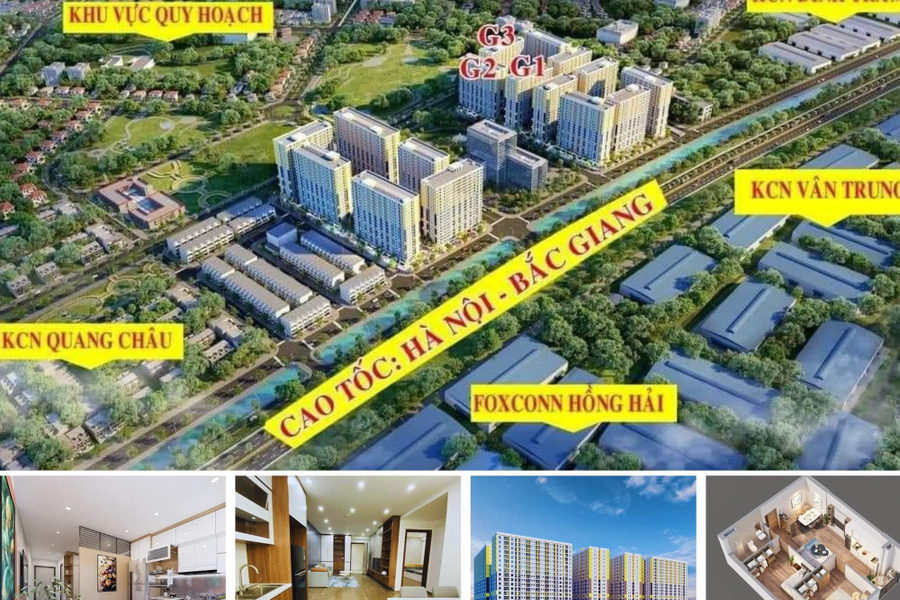 Bán căn hộ 1 phòng ngủ dự án EverGreen Bắc Giang chỉ 352 triệu/ căn, sở hữu lâu dài-01