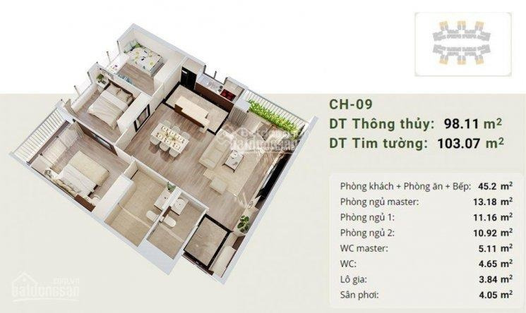 Hướng Đông - Bắc, bán chung cư tọa lạc ngay trên Minh Khai, Hà Nội bán ngay với giá siêu khủng chỉ 2.7 tỷ-01