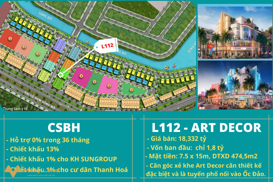 Căn góc xẻ khe còn lại duy nhất l112 Sun Sầm Sơn Thanh Hóa-01