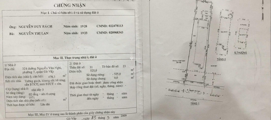 Nhà 5 phòng ngủ bán nhà ở diện tích 525m2 giá bán cực tốt chỉ 91.88 tỷ mặt tiền tọa lạc trên Gò Vấp, Hồ Chí Minh, hướng Đông - Nam