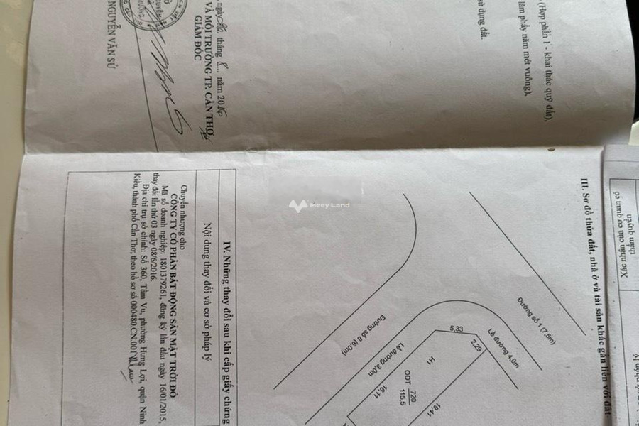 Chuyển công tác bán mảnh đất, 121m2 giá bán phải chăng từ 6.2 tỷ vị trí đẹp tọa lạc trên Đường 1, Cần Thơ lh xem trực tiếp-01